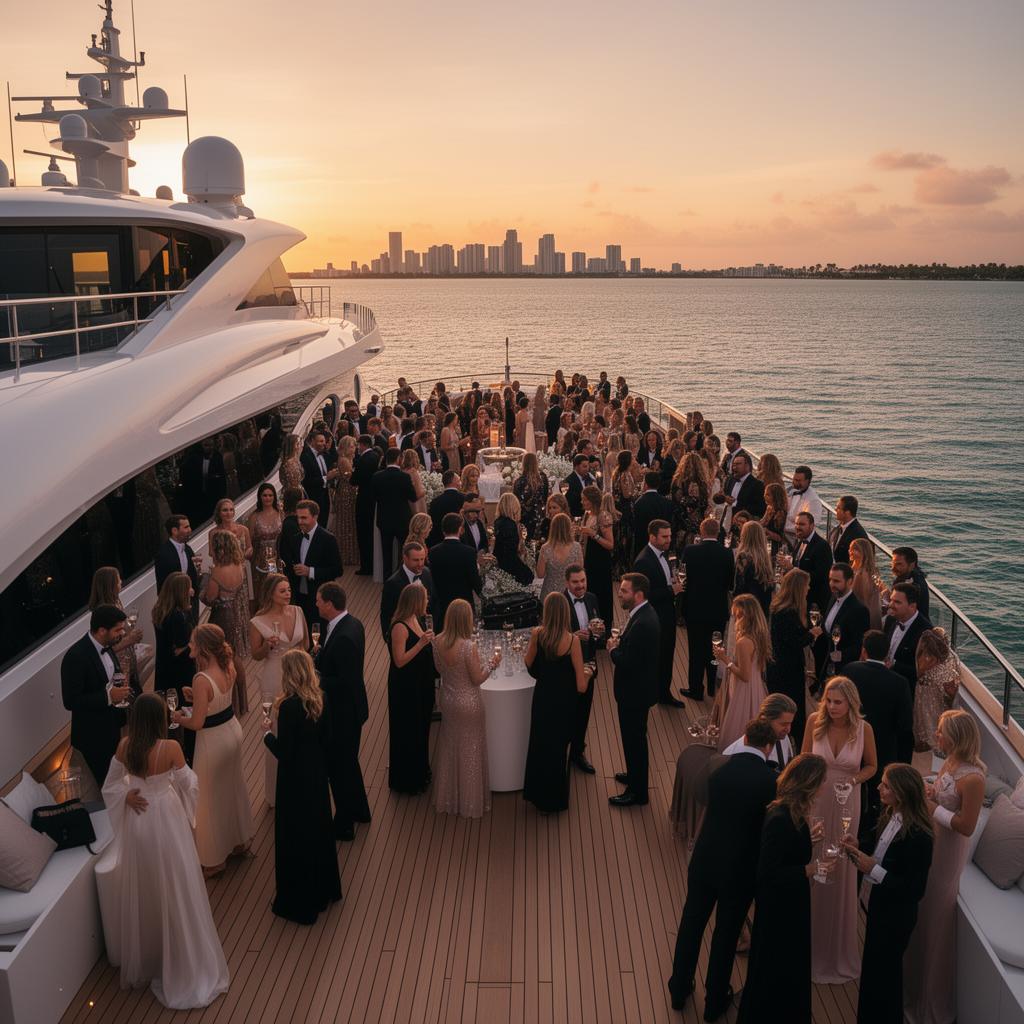 Private mega-yacht gathering · Southeast Florida coast